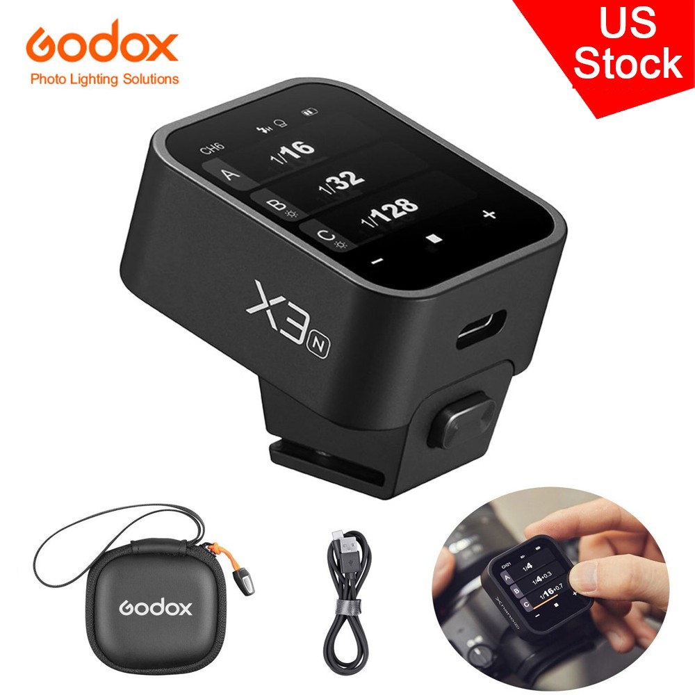Godox X3-N 2.4G TTL HSS OLED Screen Flash Trigger Transmitter for Nikon Camera