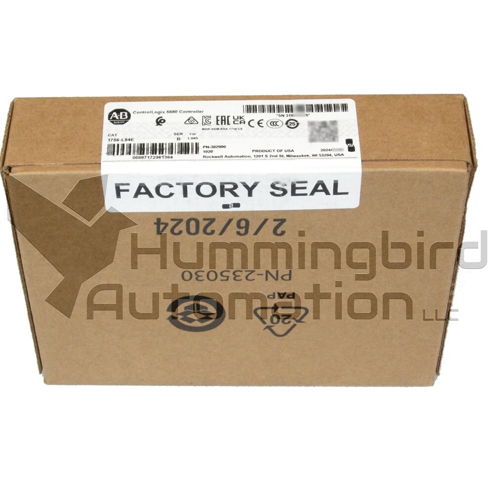 2024 Allen Bradley 1756-L84E /B ControlLogix Surplus SEALED 20MB Processor PLC