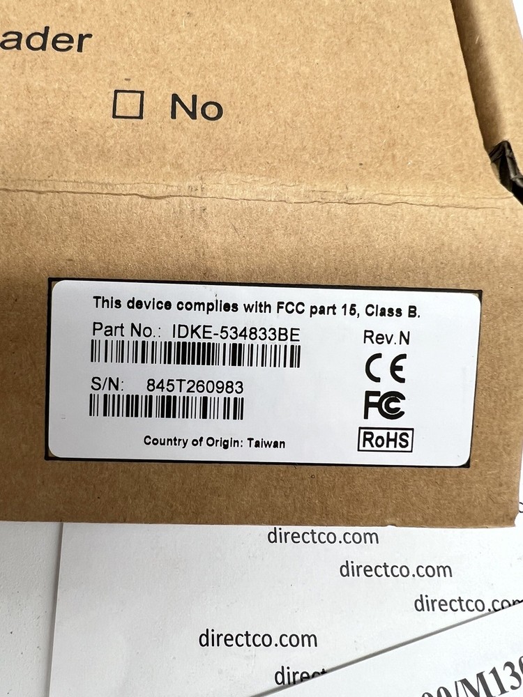 IDTECH SecureKey M130 POS Keyboard & Magstripe reader - IDKE-534833BE NEW!