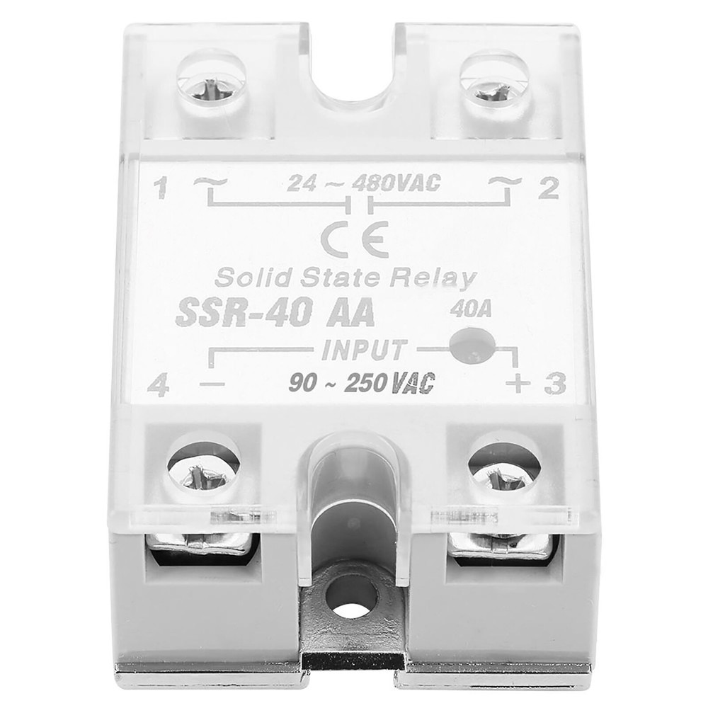 SSr 40AA 40A Solid State Relay Module AC-AC Input 90-250V AC Output 24-480V AC