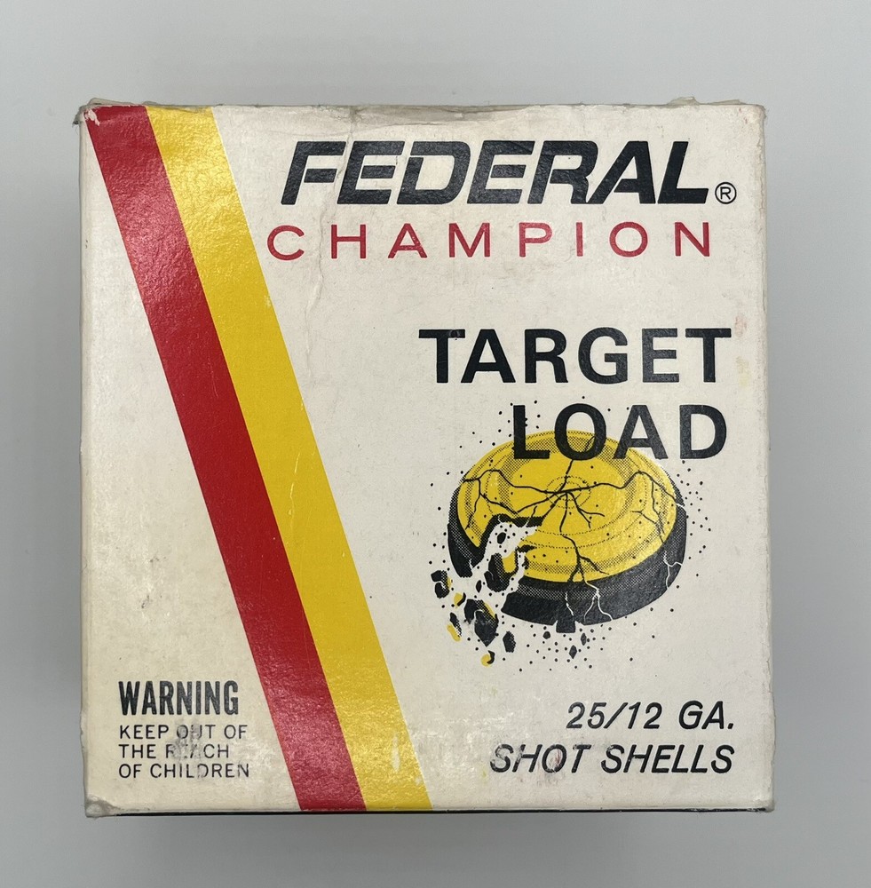 FEDERAL 12 GAUGE CHAMPION TARGET LOAD EMPTY AMMO BOX