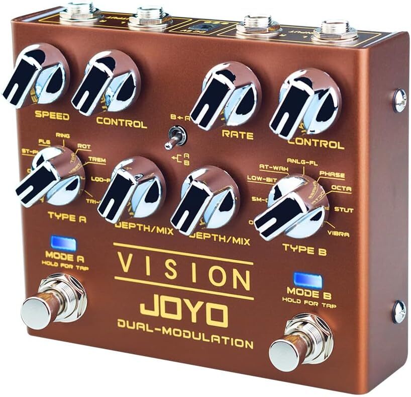 JOYO Modulation Multi Effects Pedal R Series Dual Channel Stereo Input and