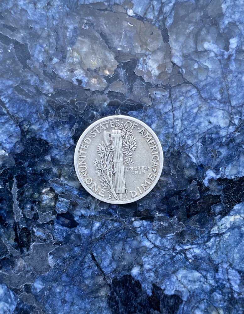 1939-D Mercury Dime Error – Misplaced Mint Mark, 90% Silver, Rare