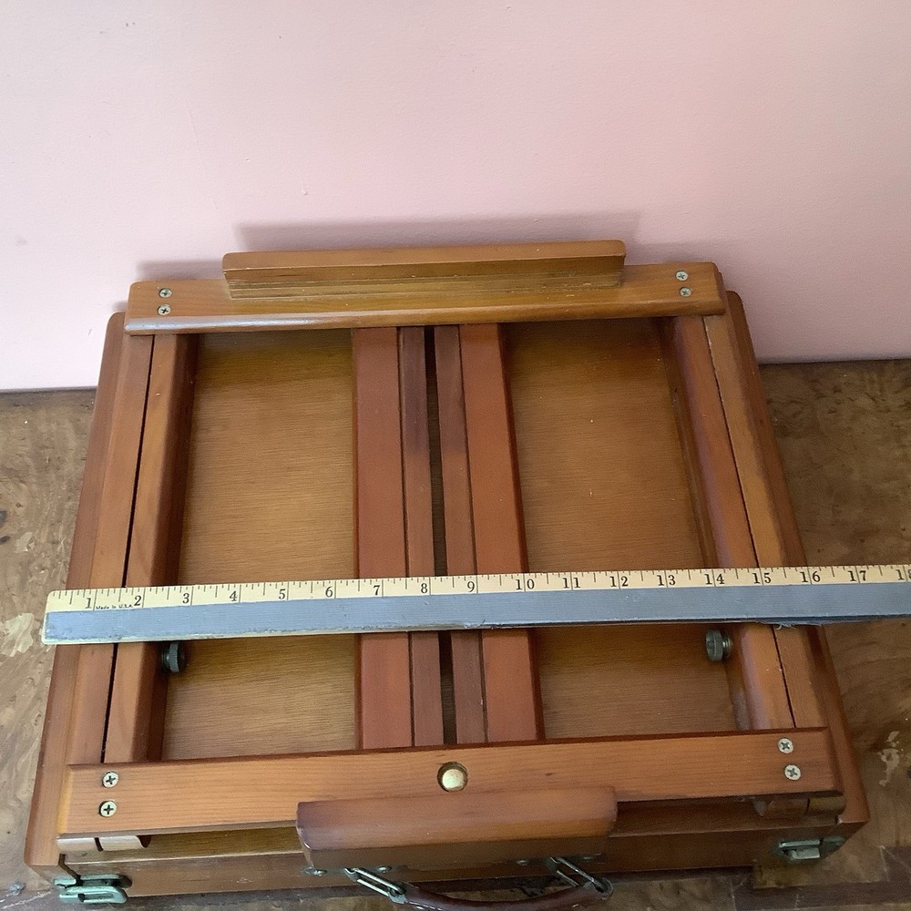 Wood Easel Table-Top Model Adjustable Portable With Double Drawer Handle