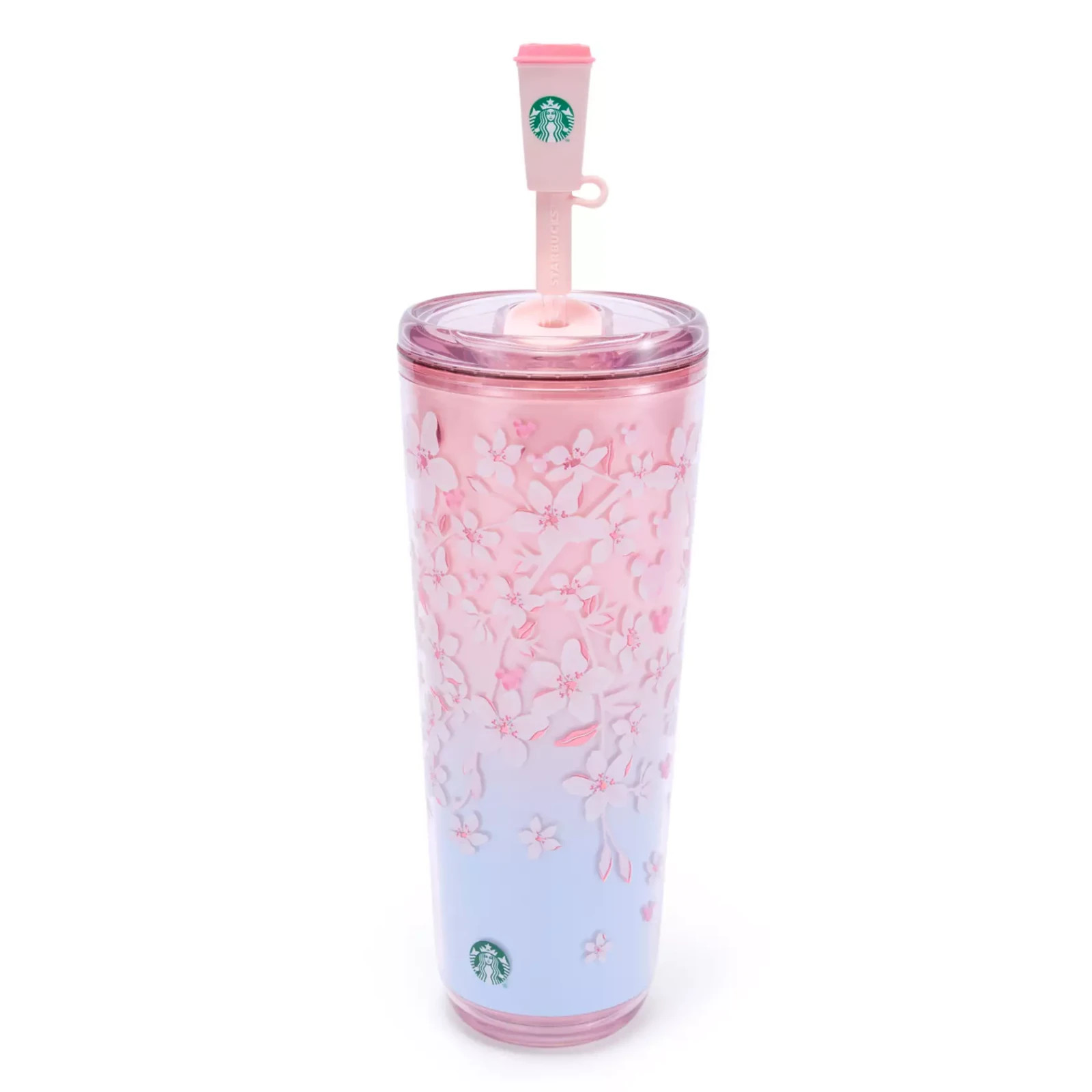 Disney Cherry Blossom Mickey Mouse Icon Sakura Starbucks Tumbler & Straw Presale