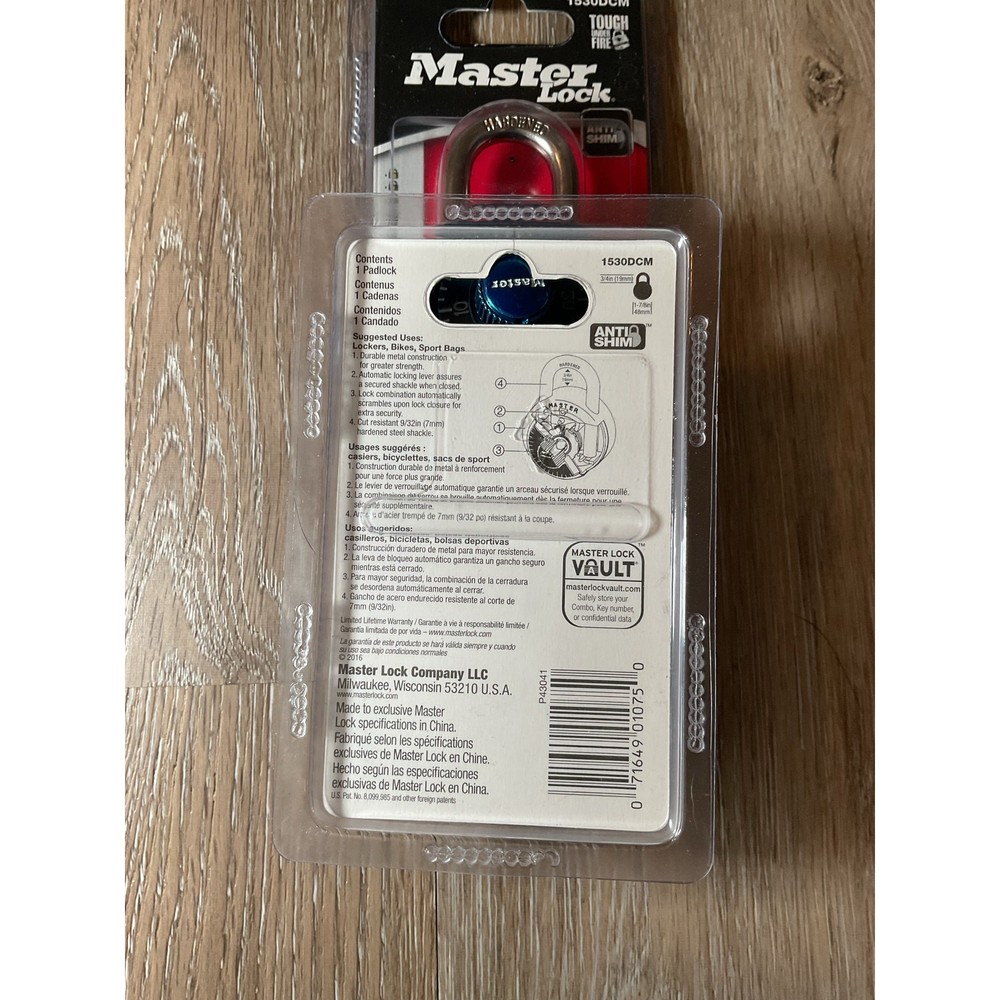 Master Lock Combination Locks Blue 2 pack New