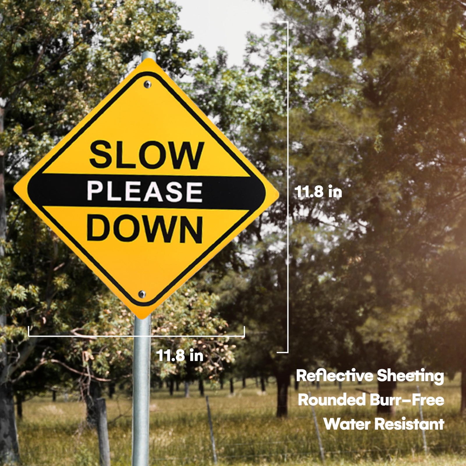 Bigtime Slow Down Signs for Neighborhoods - Aluminum Signage Slow Please Down