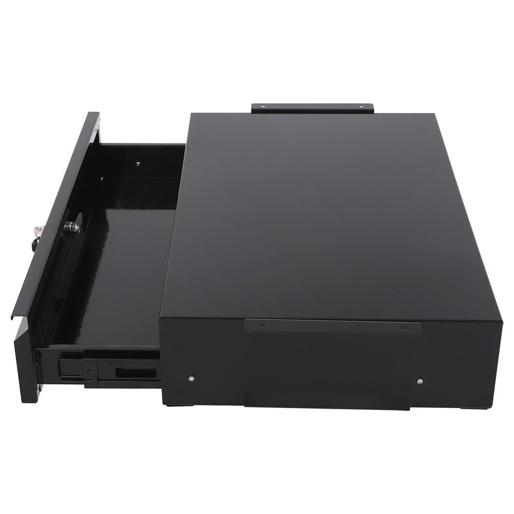 Sliding Pull-Out Under Desk Drawer with Lock for Organized Office Space