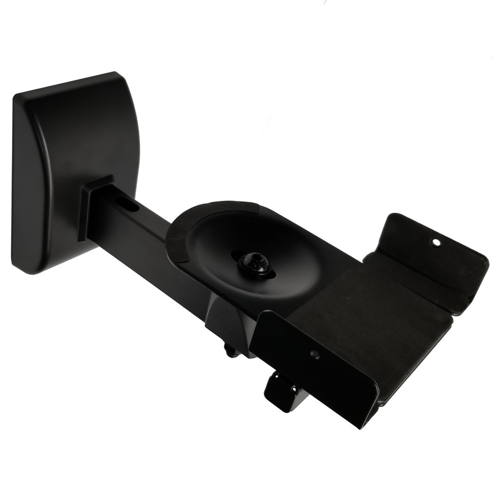 2 Pack Pair Heavy Duty Bookshelf Speaker Side Clamping Wall Mount Bracket Black