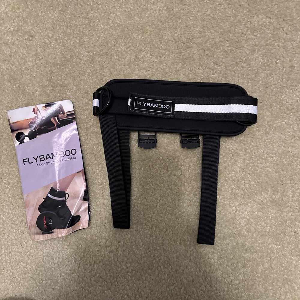 Fly Bamboo Ankle Strap for Dumbbell Foot Attachment - Adjustable Ankle Weights