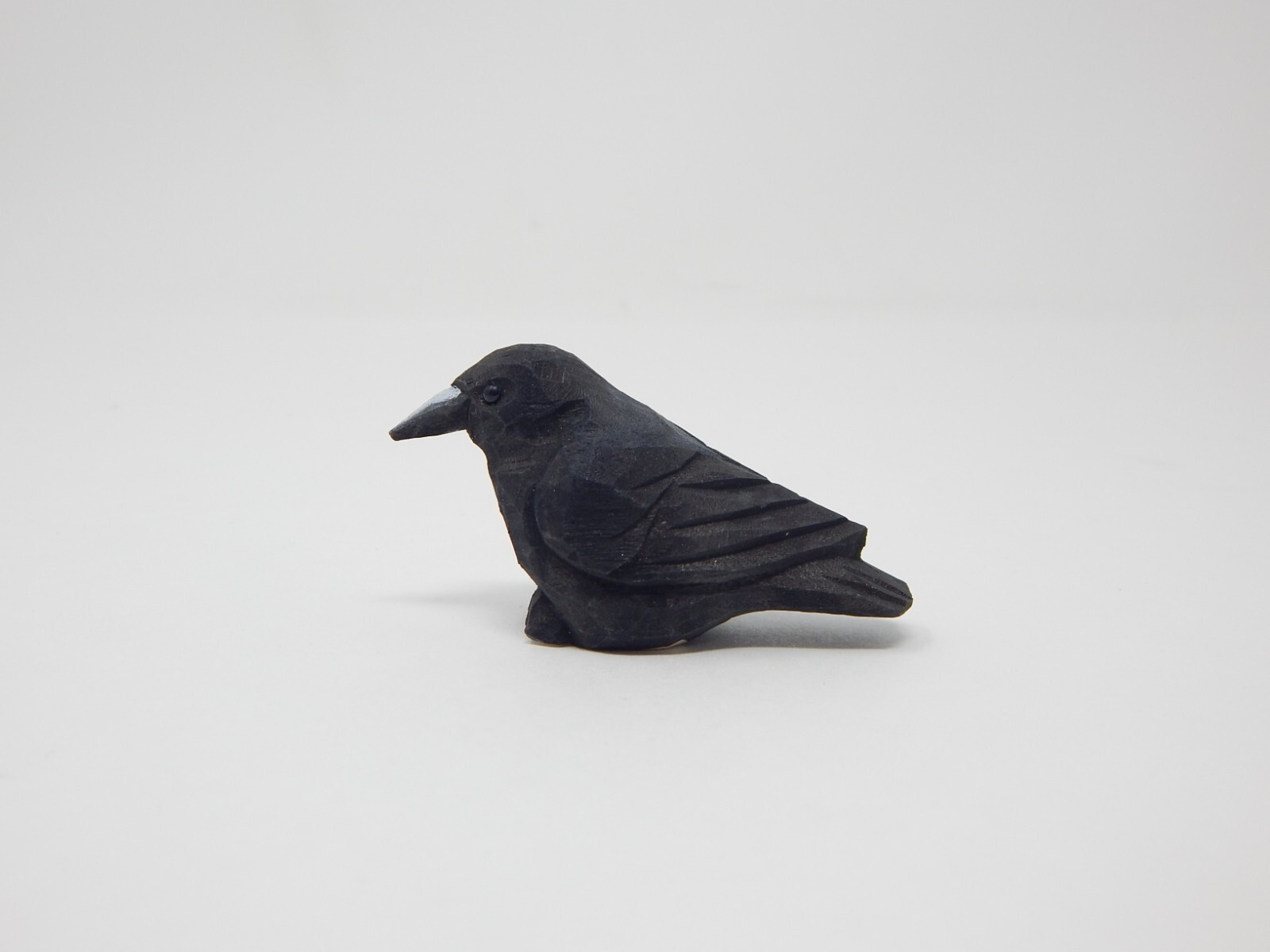 Raven Crow Figure Miniature Black Bird Statue Sculpture Decor Garden Cake Topper