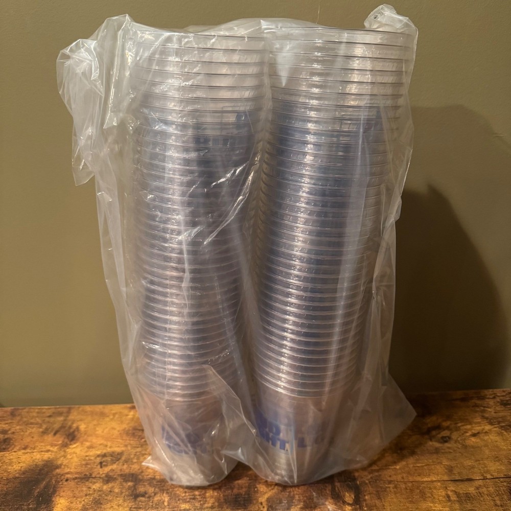 Bud Light Clear Disposable Plastic Party Cups Bulk Pack 75 Count Tailgate NEW