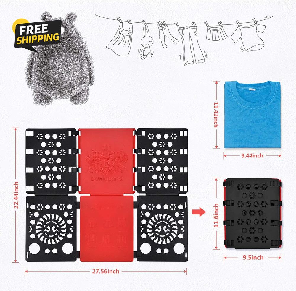 Version 3 Shirt Folding Board T Shirts Clothes Folder Durable Plastic Folding