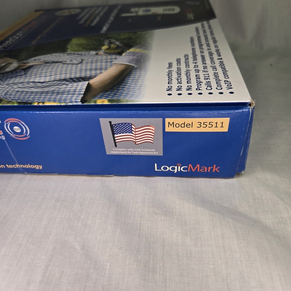 New NOB LogicMark Freedom Alert Fall Emergency System Model #35511 Open Box