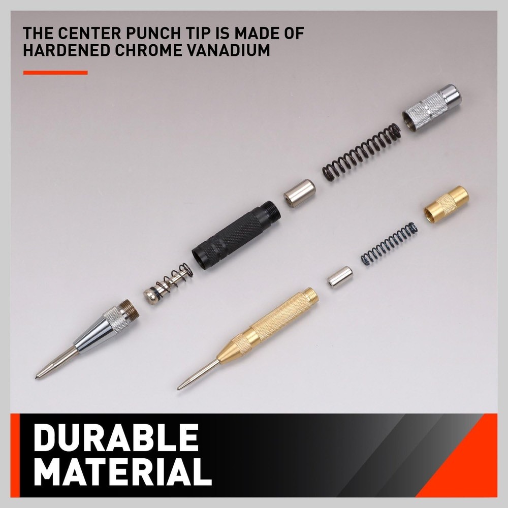 2-Pack Super Strong 6" Automatic Centre Hole Punch, Adjustable Impact, Center...