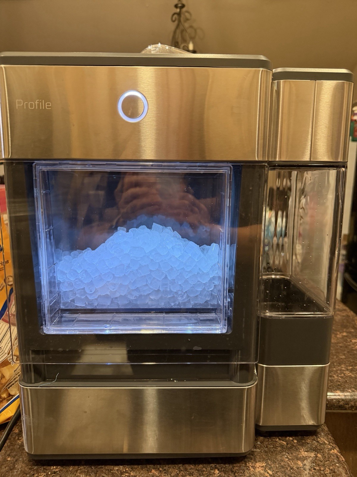 GE Profile Opal Nugget Ice Maker + Side Tank Countertop Icemaker Stainless Steel