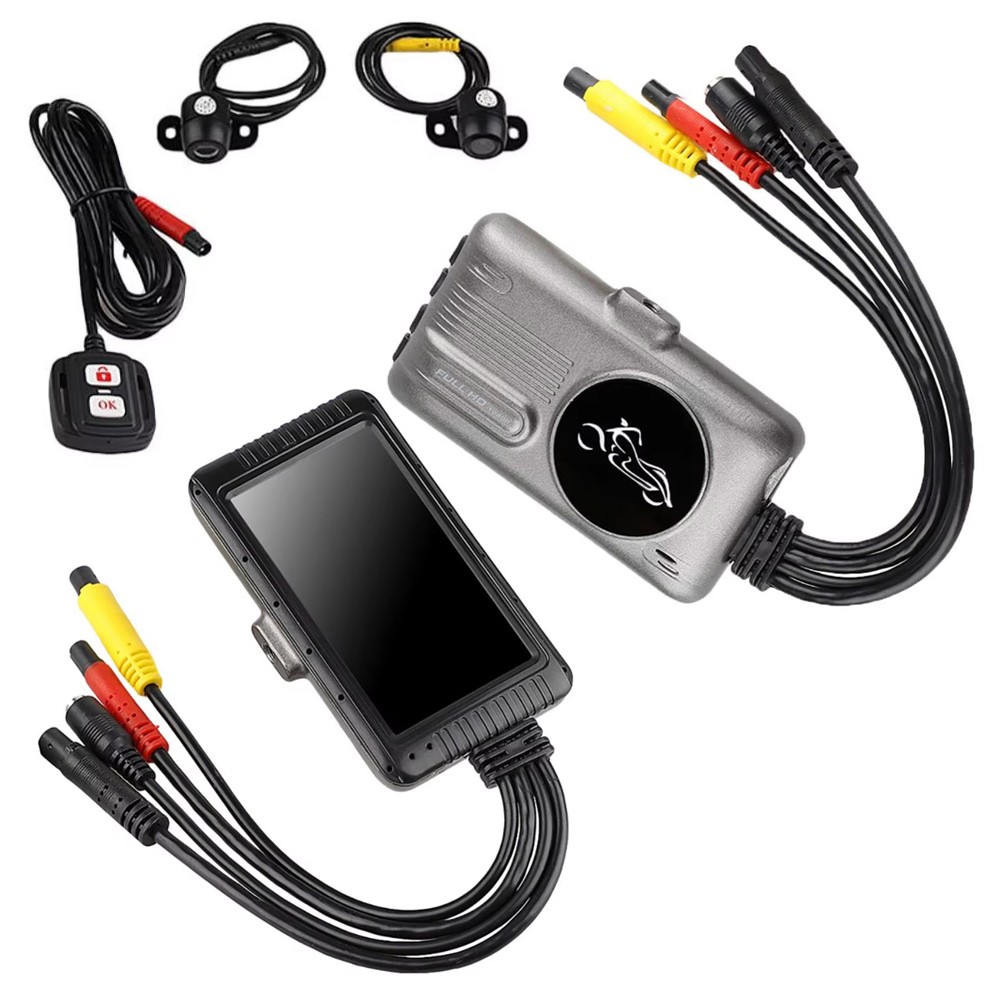 3" Dual Camera Motorcycle DVR Waterproof Dash Camera Driving Recorder G-sensor