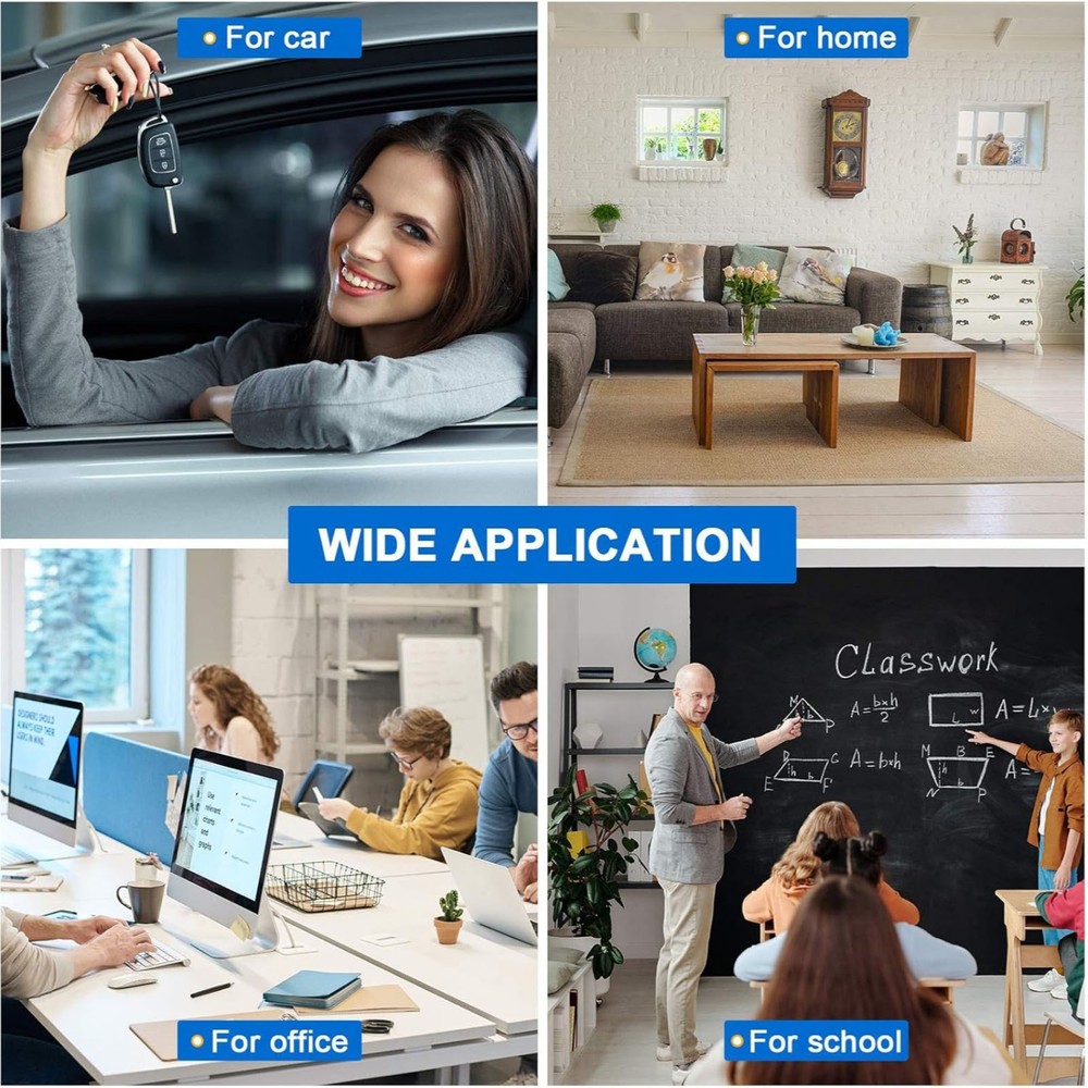 3PCS Small Adhesive Digital Clock Mini Stick On Home Office Battery LCD Screen