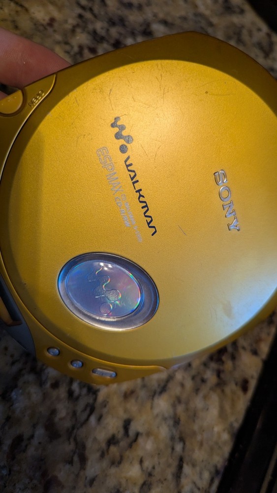 Sony Walkman D-E350 Gold, ESP Max Portable CD Player Tested Works