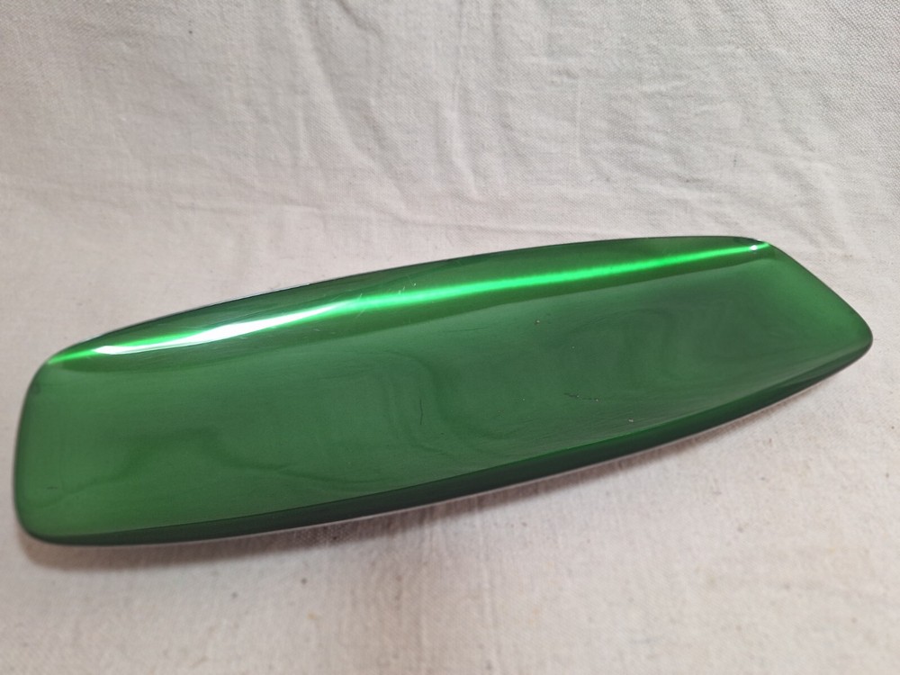 Wallace Enamel Silverplate Dish Emerald Green Mid Century Modern 72R