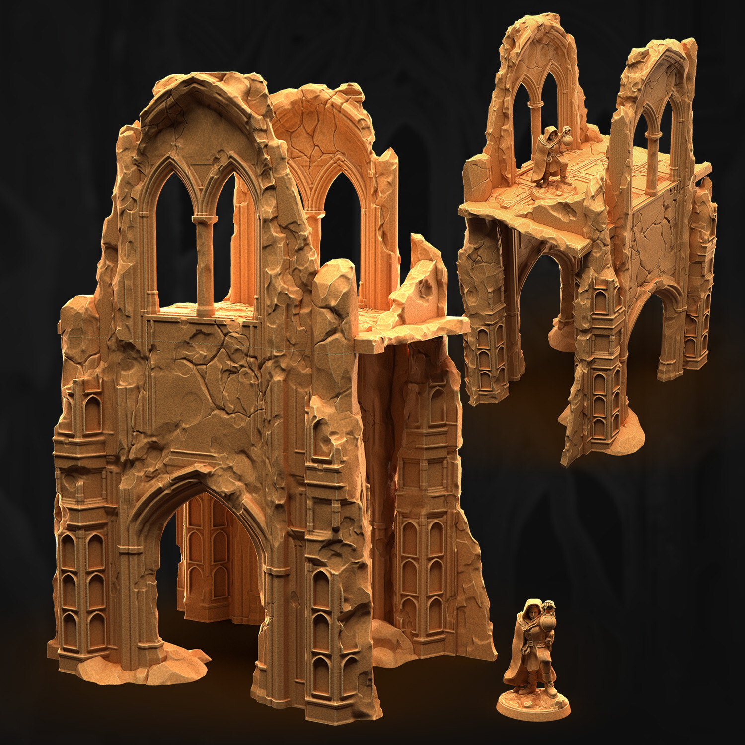 Tabletop Terrain - Wargaming Terrain - Sunless Lands Cathedral - Shattered Nave