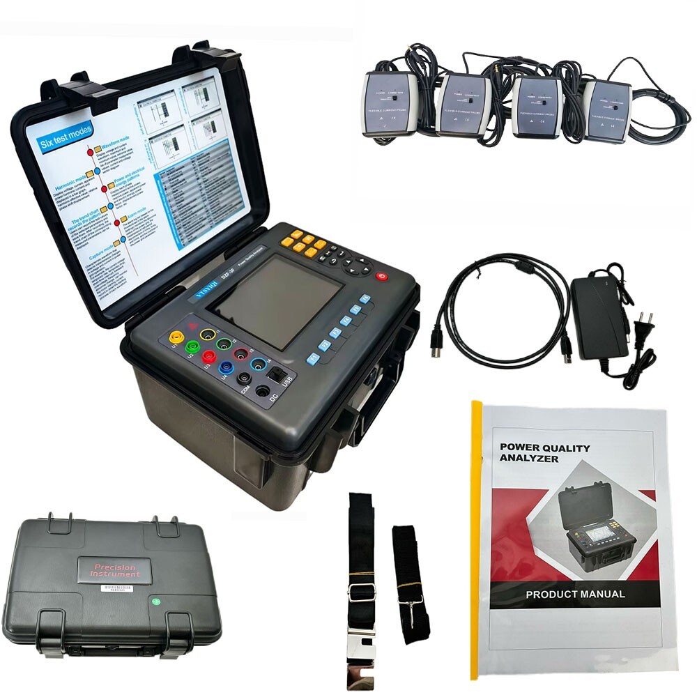 Three Phase Power Quality Analyzer Energy Quality Meter with Current 10A-6000A
