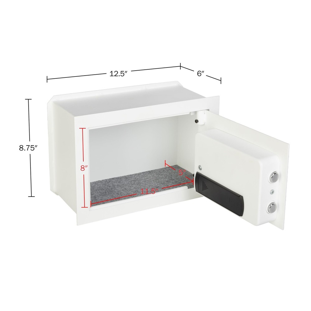 Wall Safe - Digital Safety with Passcode for Quick Access and Backup Key - Pe...