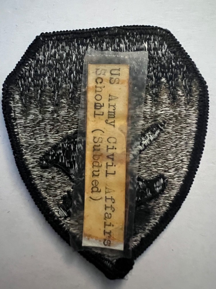 US Army Civil Affairs School Subdued Patch