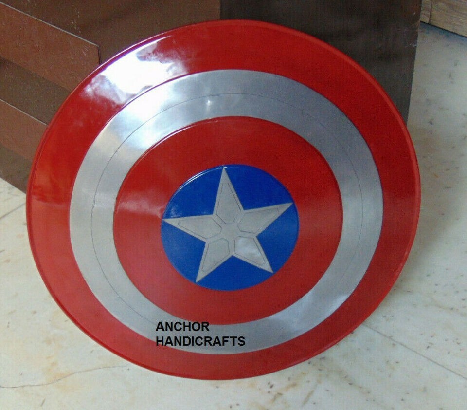 Captain America REPLICA Shield Round Shield Star Pattern Emerged Medieval 24"