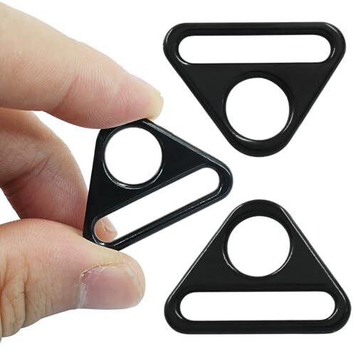 Black Metal Triangular Buckles 1 Inch