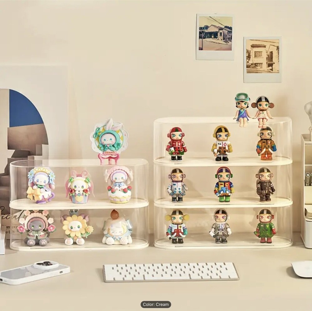 New Anime Clear Display Case Box Figurine Pocket Monster Stackable Dust Proof