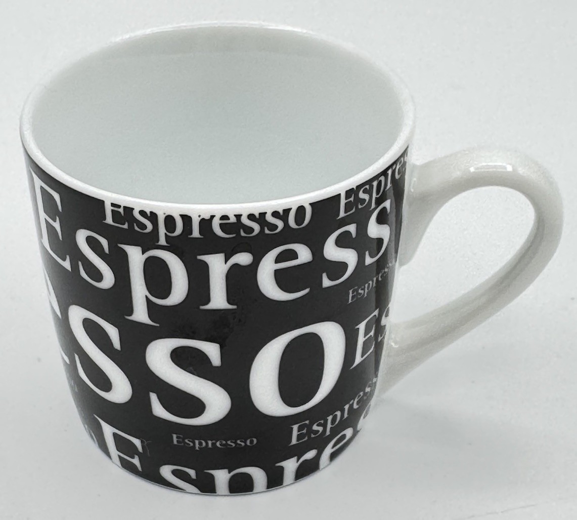 Könitz "Espresso" Cup and Saucer Set Eclectic Artsy