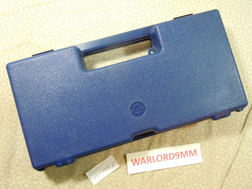 COLT PYTHON MOLDED FACTORY BLUE HARD CASE - 8 INCH..