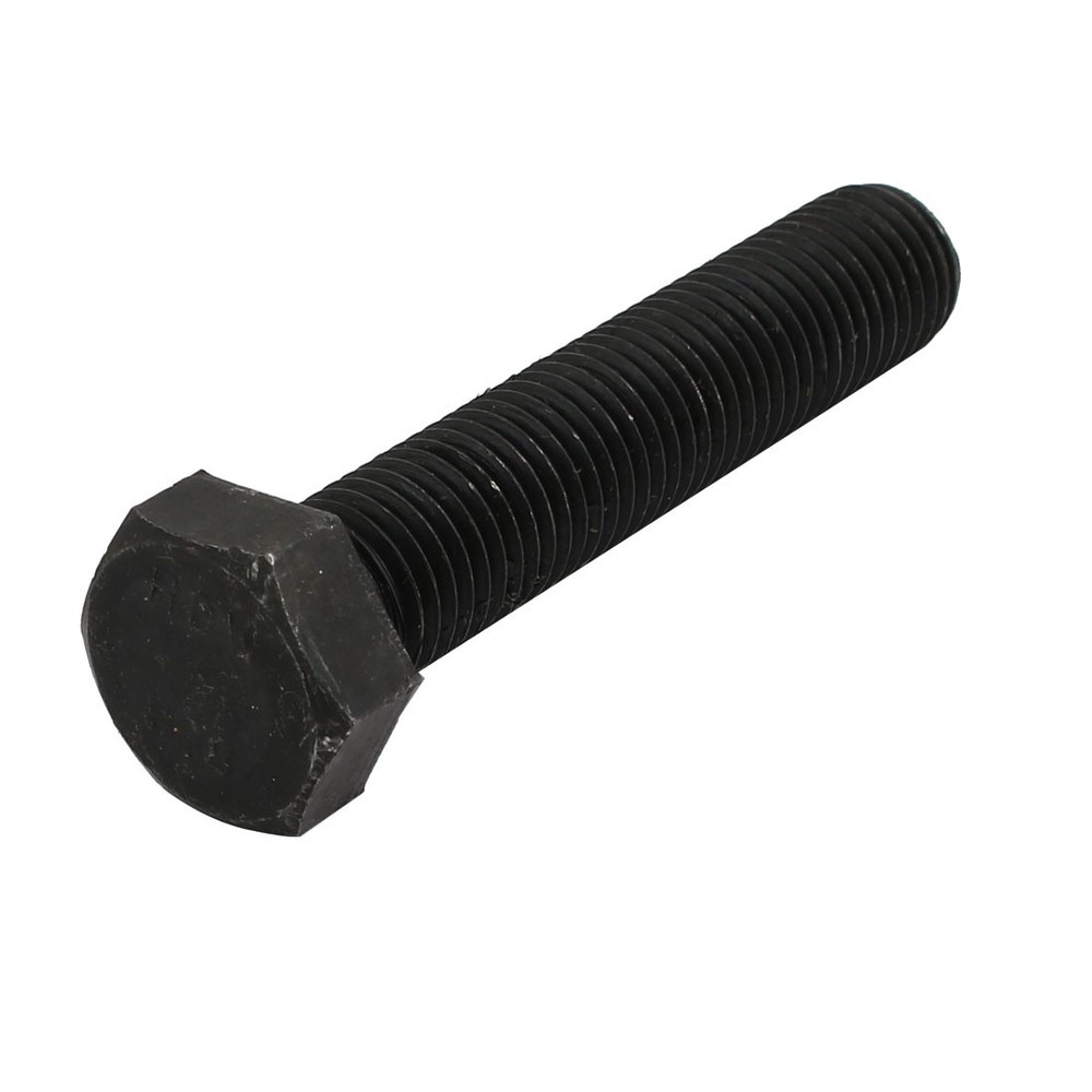 8.8 Grade M16x80mm Full Threaded Left Hand Thread Hex Head Bolt Black
