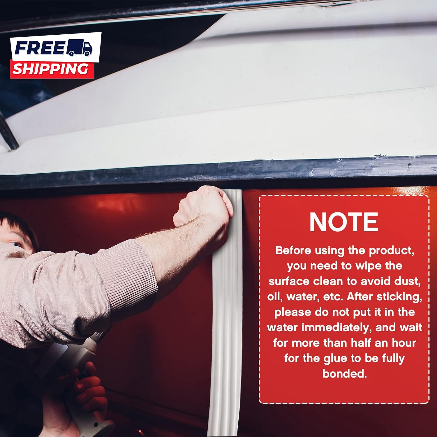 2 Rolls Self Adhesive DIY Keel Guard for Fiberglass and Aluminum Boats Protector