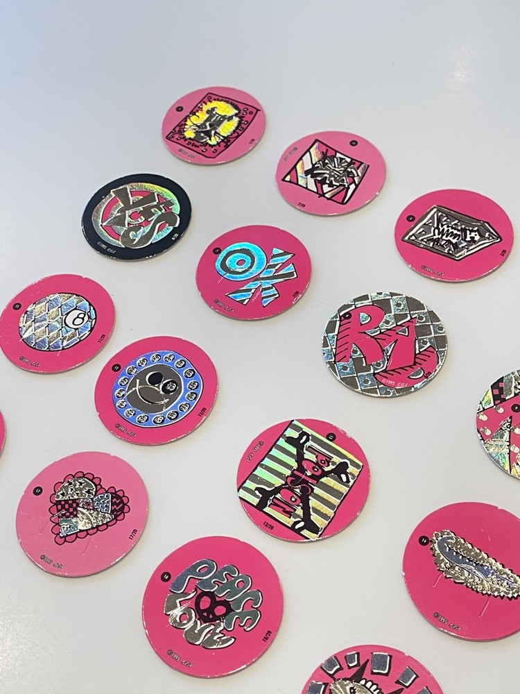 SET/20 POGS SGI 1995 Pink Foil Complete Series EUC