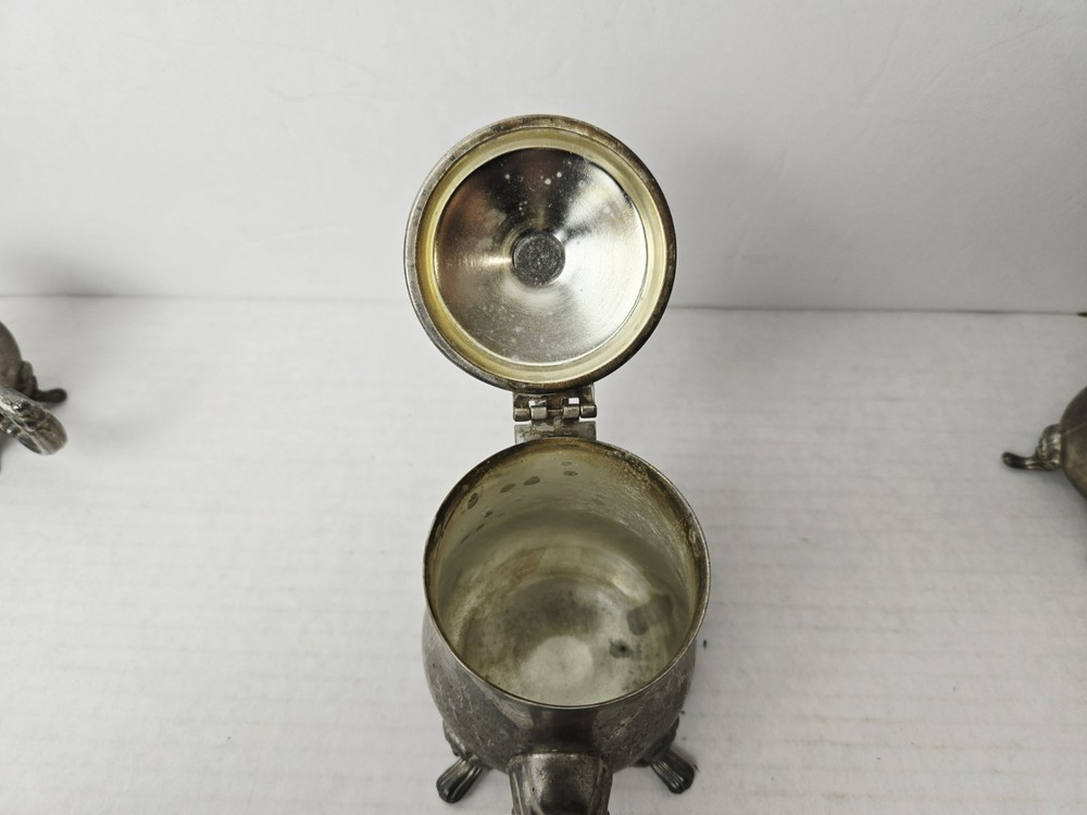 Godinger Silver Art Co teapot sugar creamer set teaset