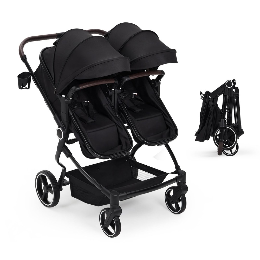 Double Stroller for Twins, Lightweight Side by Side Baby Stroller