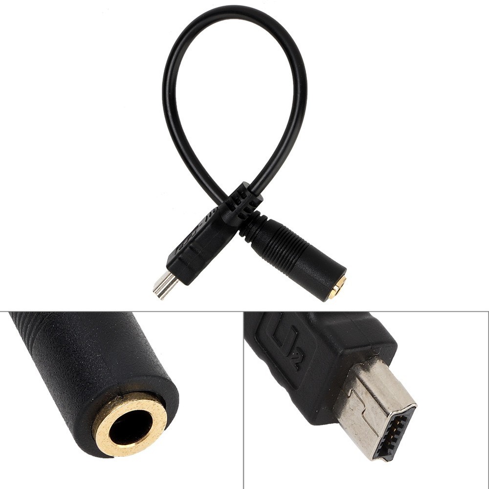 Mini USB To 3.5mm Microphone Adapter Cable For Camera