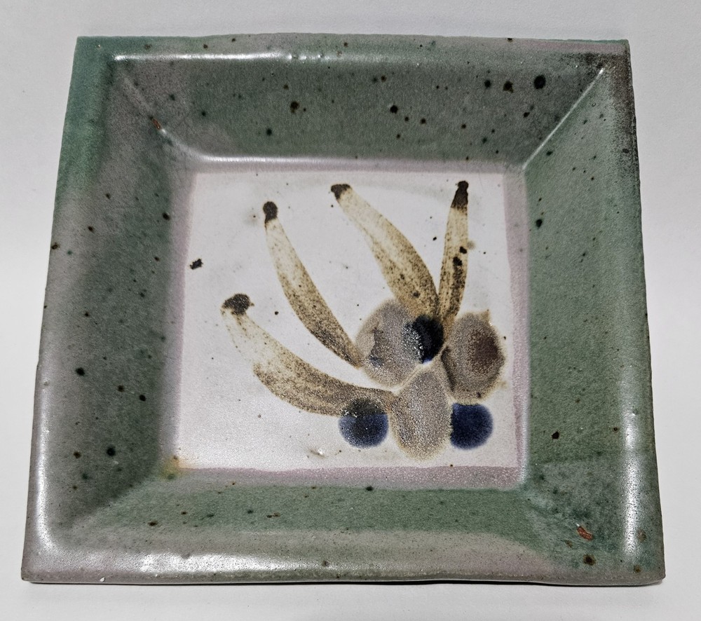 Studio Pottery Art Square Trinket Dish