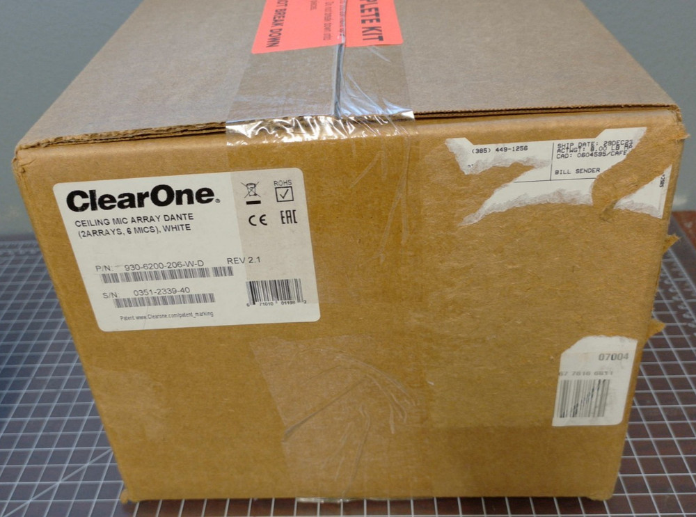*NEW* ClearOne 930-6200-206-W-D Ceiling Microphone Array Dante Bundle 2 Arrays