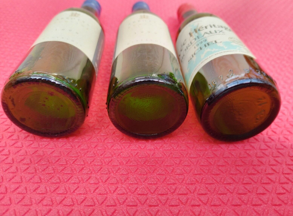 Vintage Small 187ml Wine 3 Empty Bottle - Collectable