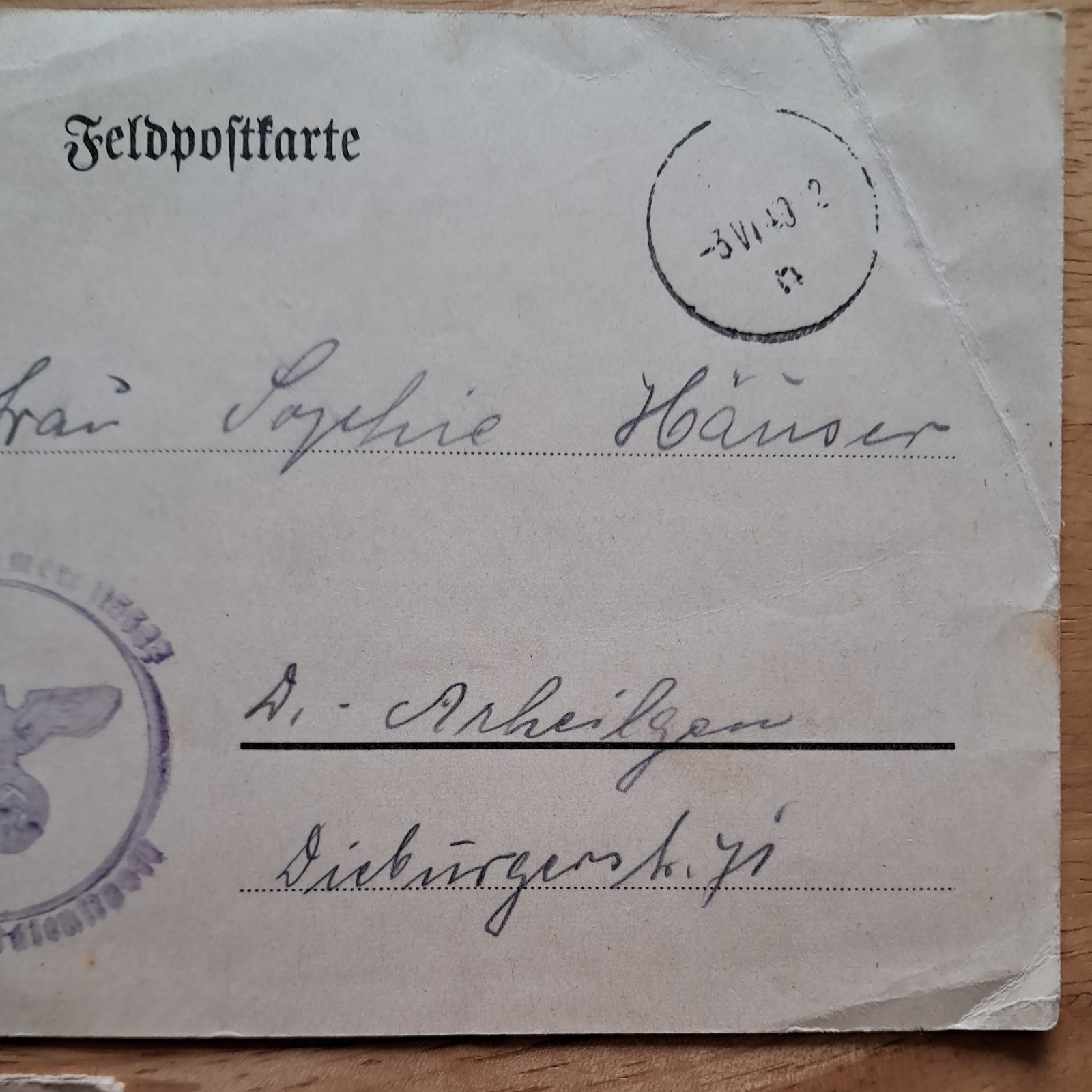MILITARY MAIL 3 x GERMAN GERMANY FELDPOST COVERS ,