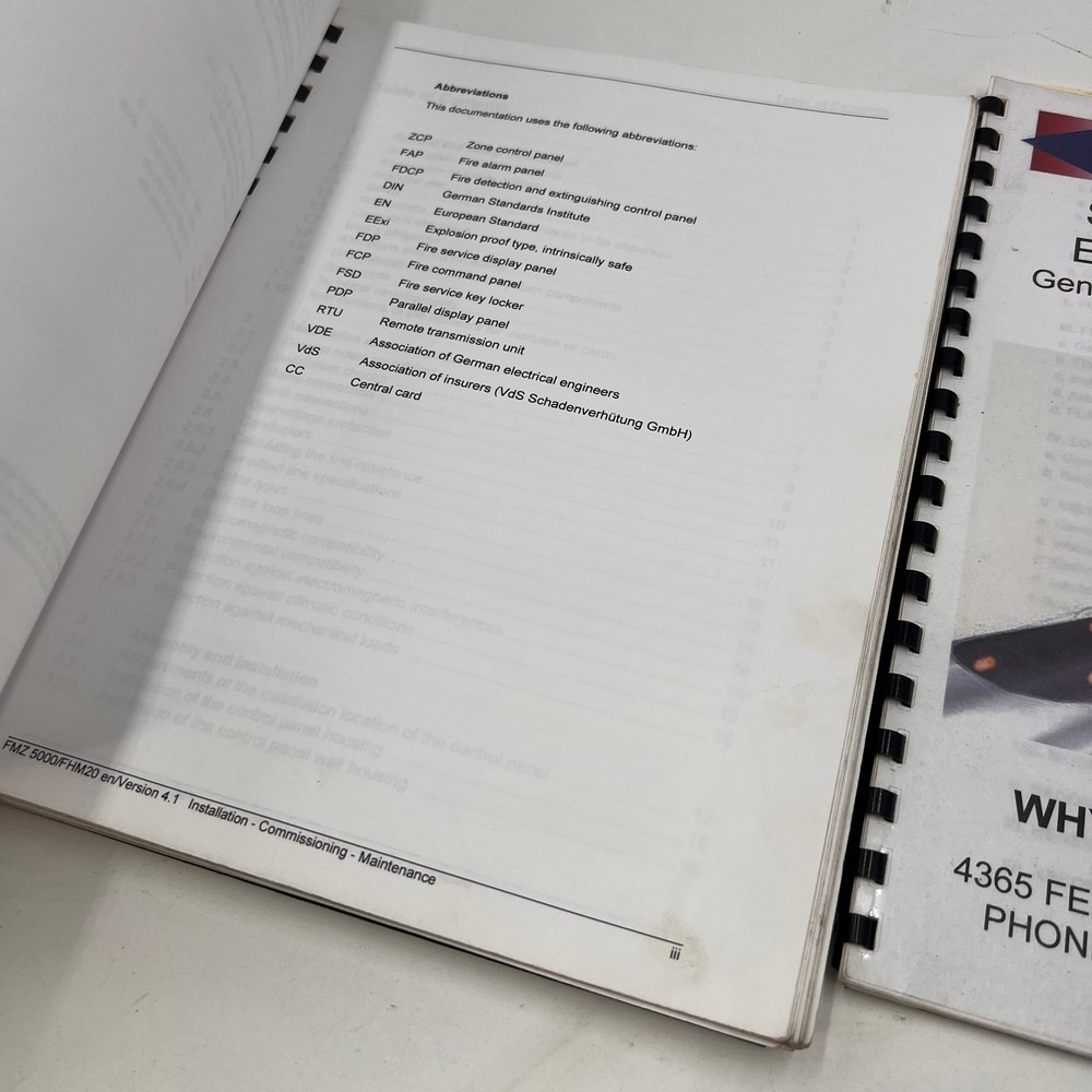 2 MANUALS FLAMEX FMZ5000 FIRE DETECTION CONTROL PANEL * MANUALS ONLY *
