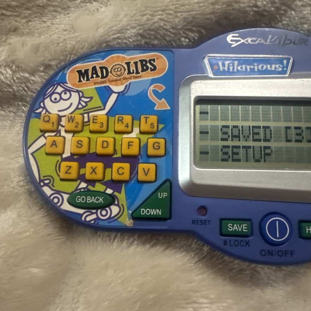 VINTAGE MAD LIBS EXCALIBUR ELECTRONIC HANDHELD GAME 2004 Works