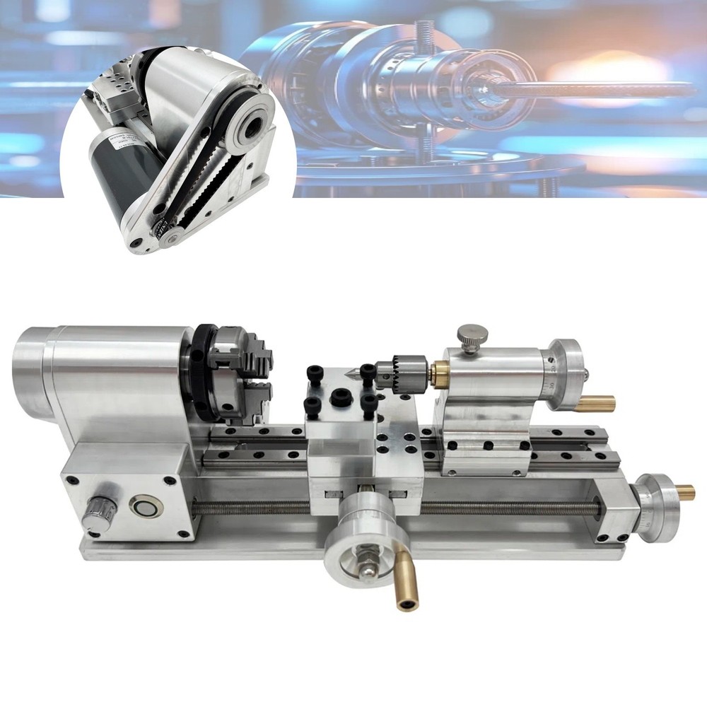 Multifunctional Desktop DIY Mini Lathe 110V with Cutting Tool For Woodworking