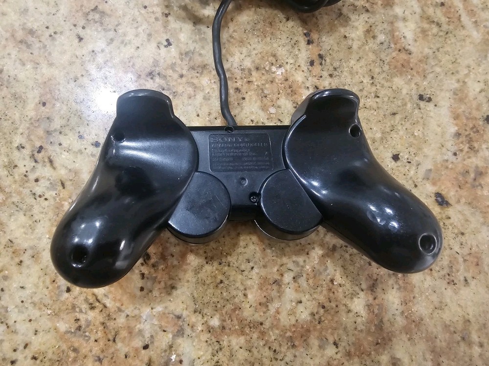 Sony PS2 BLACK Wired Controller OEM DualShock PlayStation 2 AUTHENTIC Read