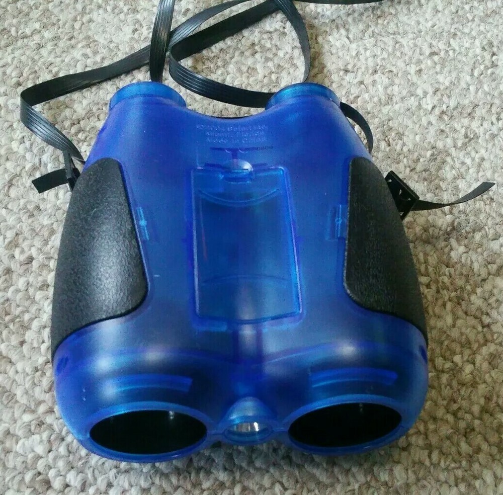 Safari Ltd Translucent Blue Luminocular Binoculars Built-In Light Beam & Compass