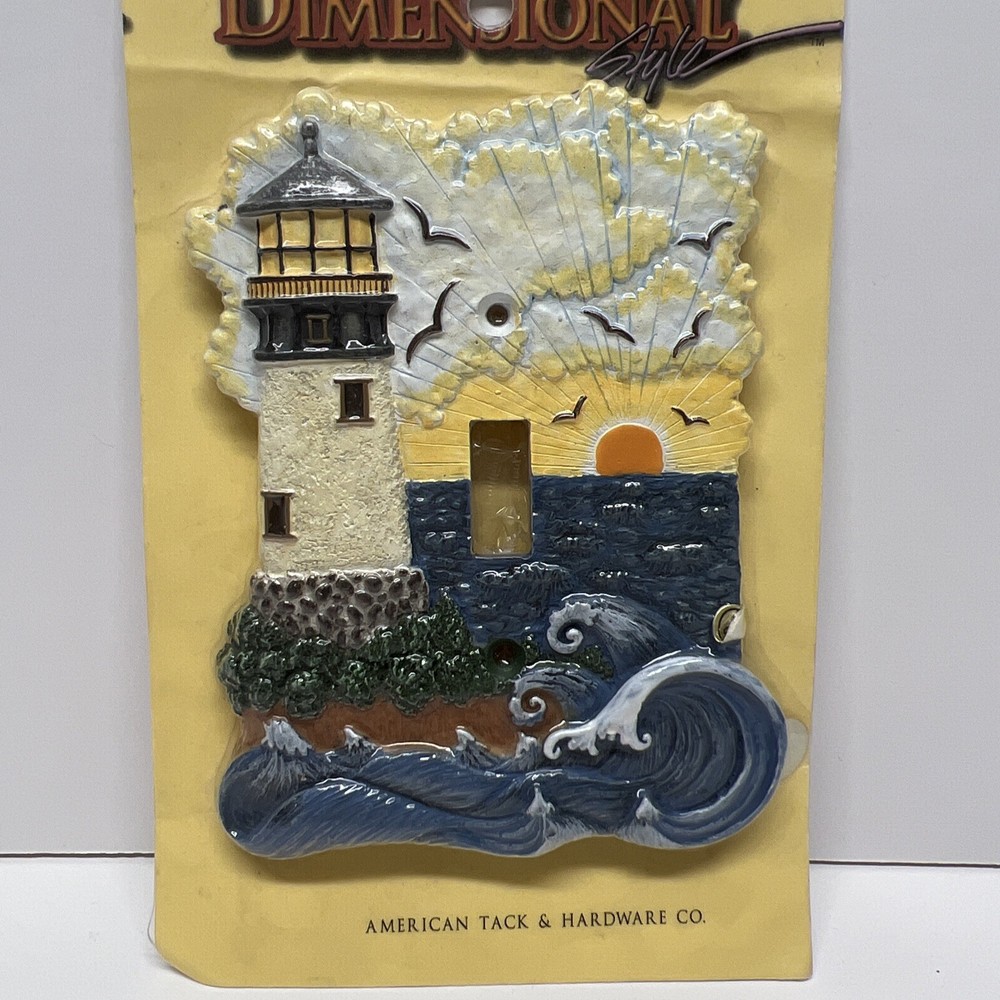 Dimensional Style American Tack & Hardware Co Lighthouse Single Switch Plate