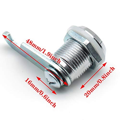 LBTODH 2pcs Cam Lock Tool Box Lock Replacement Accessories for Cabinets, Boxes